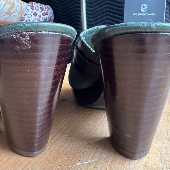 Forest Green Clark's suede mules - Picture 5 of 7